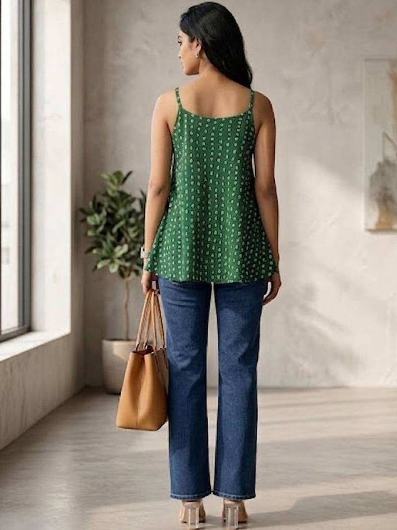 green print top