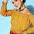 Stylish Mustard Ethnic Motifs Vacay Attire