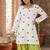 White embroidery cameric cotton full stitched farshi salwar