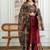 Maroon Printed Kurta Pant Set with Multicolor Printed Dupatta