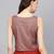 Women Grey & Red Striped Top