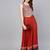 Women Grey & Red Striped Top