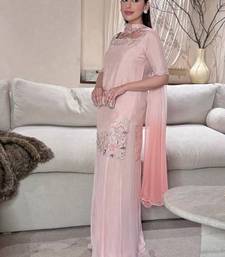 Baby pink embroidery frendy full stitched sarara plazo