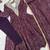 Wine purple bandhej printed anarkali kurta set with heavy mirror embroidery & dupatta