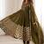 Mehendi green heavy embroidered anarkali suit set with pant and dupatta