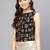 Black & Golden Tribal Crop Top