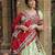Light Green digital print & Mirror With Lampi lace Border Cotton Lahenga Choli Set