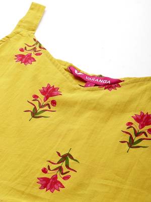 Floral Print Peplum Pure Cotton Top 2