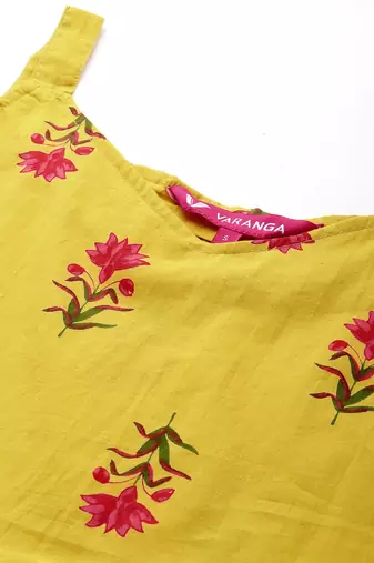 Floral Print Peplum Pure Cotton Top