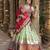 Light Green digital print & Mirror With Lampi lace Border Cotton Lahenga Choli Set