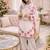 White Color Embroidery Thread Work Satin Rayon Salwar Suit