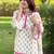 Off white cotton floral printed kurta set with farshi pant and dupatta