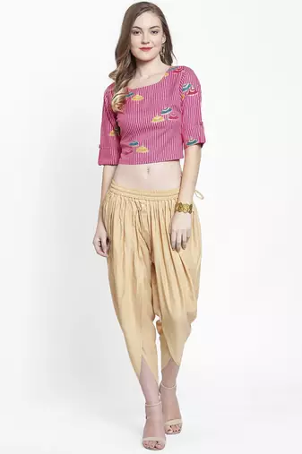 Women Pink Striped Top