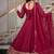 Rani pink embroidery crunchy silk full stitched anarkali suit