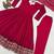 Rani pink embroidery crunchy silk full stitched anarkali suit