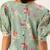 Blue & Pink Floral Puff Sleeved Crop Top
