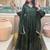 Green embroidery brocade full stitched anarkali suit
