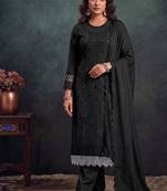 latest black pakistani straight suit for women chiffon silk