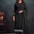 latest black pakistani straight suit for women chiffon silk