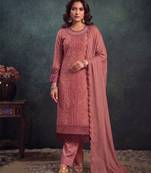 latest pink pakistani straight suit for women chiffon silk