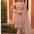 new chiffon suit for women peach hand embroidery
