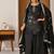 Black embroidery vichitra silk full stitched sarara plazo