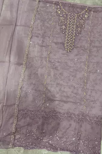 new chiffon suit for women pink hand embroidery