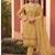 new chiffon suit for women yellow hand embroidery