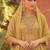 new chiffon suit for women yellow hand embroidery
