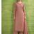 heavy hand embroidery peach chiffon suit for women