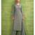 heavy hand embroidery pista green chiffon suit for women