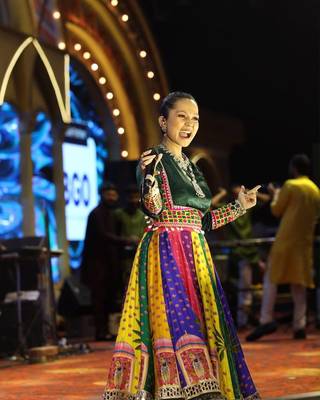 Multi digital print & Mirror Cotton Lahenga Choli Set 3