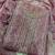 heavy hand embroidery pink chiffon suit for women