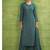 heavy hand embroidery teal blue chiffon suit for women