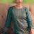 heavy hand embroidery teal blue chiffon suit for women