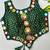 Green navratri bandhani mirror work blouse