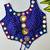 Blue navratri bandhani mirror work blouse