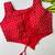 Red navratri bandhani mirror work blouse