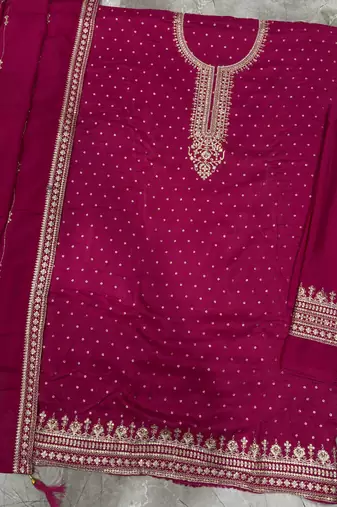 festival wear pink palaazo suit set for women silk blend 