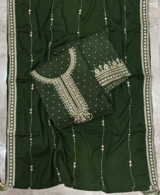 festival wear green palaazo suit set for women silk blend  3