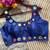 Blue bollywood style navratri mirror work blouse
