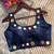 Navy blue bollywood style navratri mirror work blouse