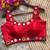 Red bollywood style navratri mirror work blouse