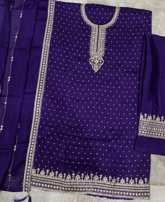 festival wear purple palaazo suit set for women silk blend  4