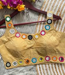 Gold bollywood style navratri mirror work blouse
