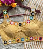 Gold bollywood style navratri mirror work blouse