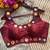 Maroon bollywood style navratri mirror work blouse