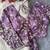 Lavender navratri embroidered space silk blend designer blouse
