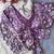 Lavender navratri embroidered space silk blend designer blouse