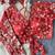 Red navratri embroidered space silk blend designer blouse